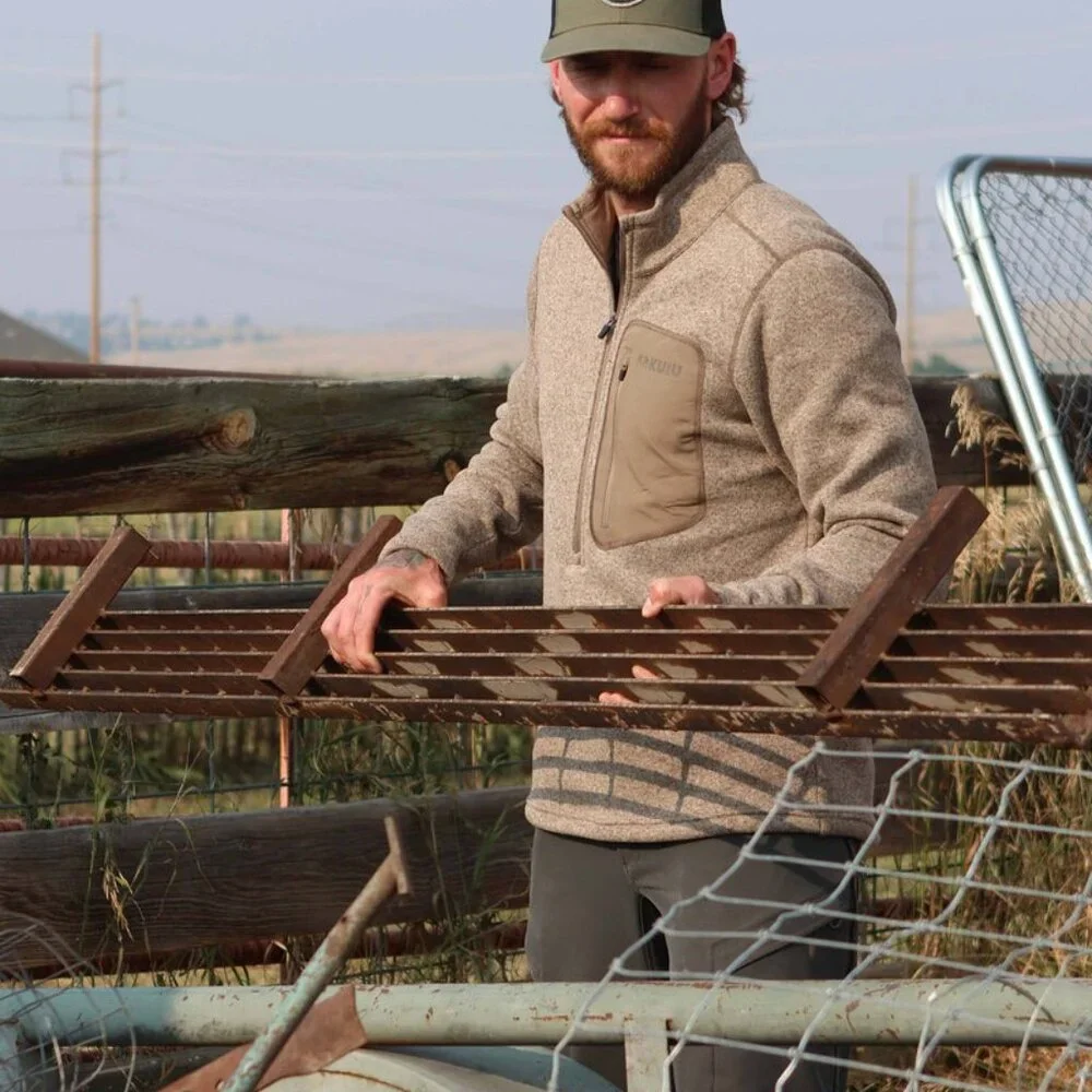 KUIU Base Camp High Loft Sweater Fleece Half Zip Pullover SZ XXL Tan Brown NEW_2